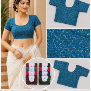 Bandhani Print Readymade Saree Blouse - 8 Colours