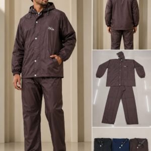 Mens Hooded Rain Suit - Jacket & Trouser Set