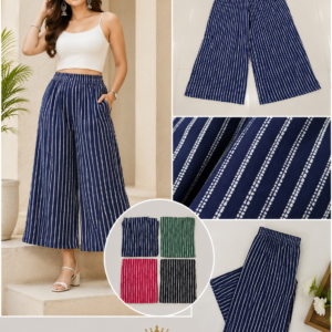 Lehariya Stripe Wide-Leg Palazzo - 4 Colours