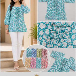 Floral Print Square-Neck Tie-Up Top - 8 Colours