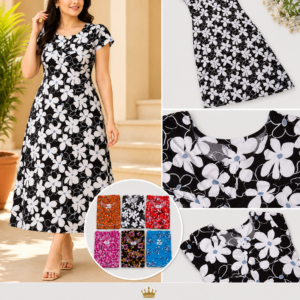 Bold Floral Print Maxi Nighty - 6 Colours