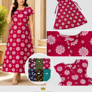 Mandala Print Maxi Nighty with Side Ties - 6 Colours