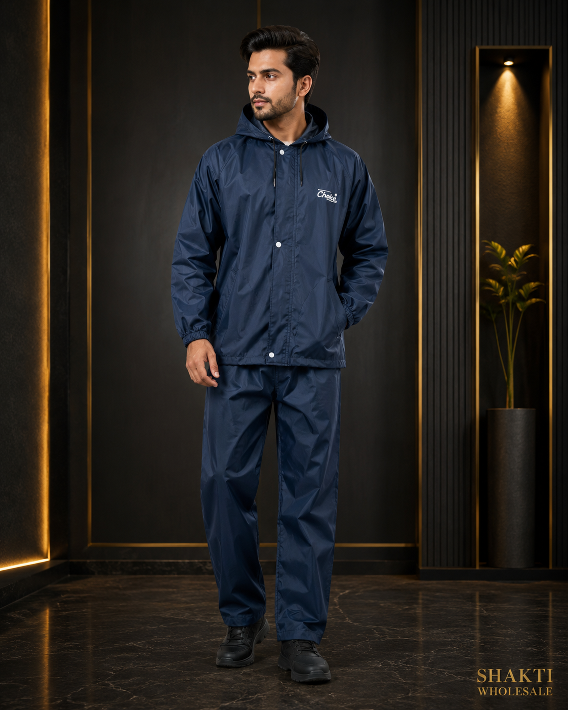 Mens Navy Rain Suit - Full Set
