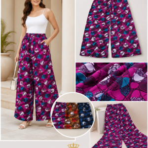 Magenta Mosaic Print Wide-Leg Palazzo - 3 Colours