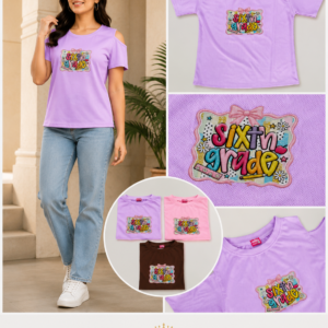 Cold-Shoulder Slogan Tee