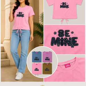 'Be Mine' Studded Drawstring Tee - 4 Colours